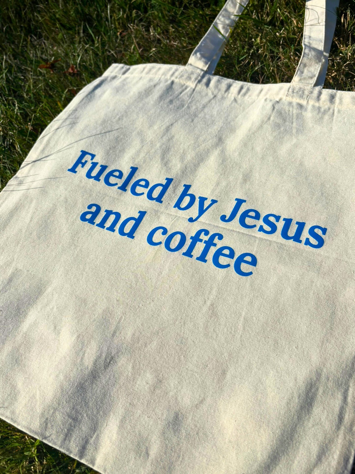 Fueled by Jesus and Coffee Tote Bag