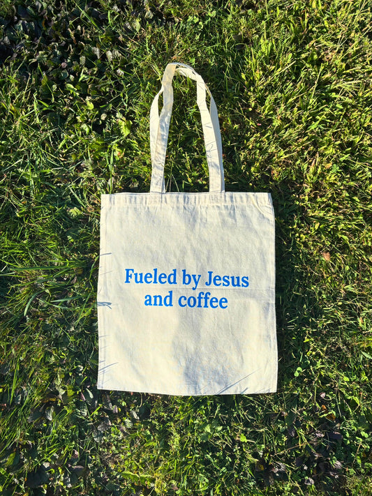 Fueled by Jesus and Coffee Tote Bag